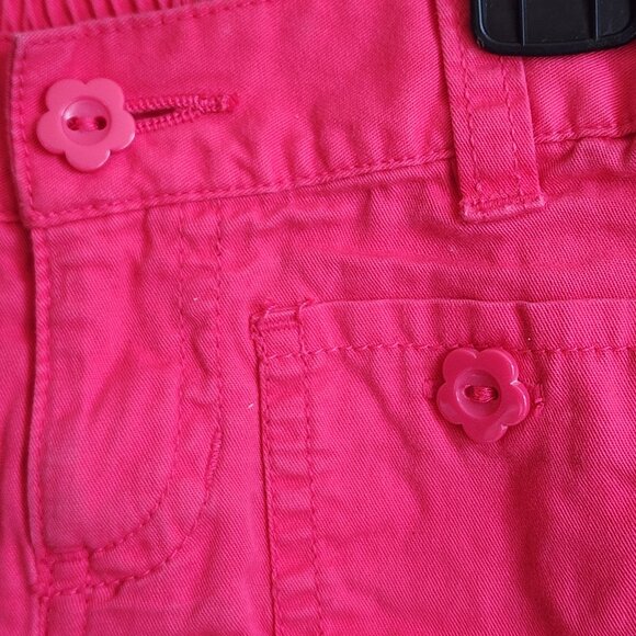 Old Navy Cute Pink Shorts With Pink Flower Buttons. Size 12-18 Months - Picture 3 of 6